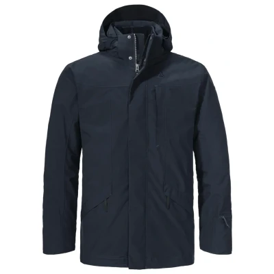 Abbildung von Schöffel Doppel Urban Style Borkol Regenjacke / wasserabweisende Jacke 8820 blau, Herren, Größe: 48, blau