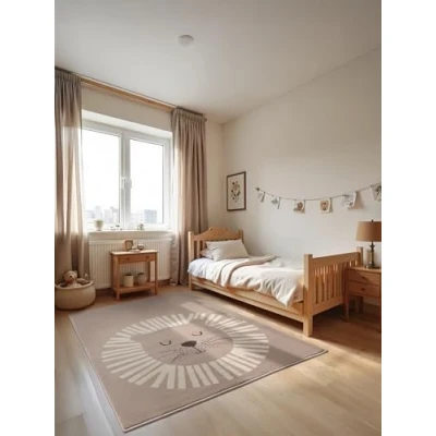 Abbildung von HANSE Home Kinderteppich »Happy Lion«, rechteckig, 8 mm Höhe, Spielteppich, fest, Kinderzimmer, Kurzflor, Spielunterlage