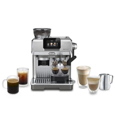 Abbildung von De&#039;Longhi Siebträgermaschine La Specialista Touch EC9455.M, Espressomaschine mit integriertem Mahlwerk, Barista Guide, 15 Bar, Cold Brew Funktion, Automatische Milchaufschäumung, Touchscreen, Metall