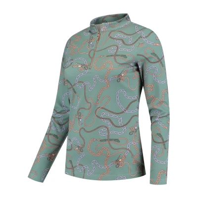 Abbildung von Mrs. Ros T Shirt Chain Lavender Fields Lange Ärmel GrünVerkauft von Agradi