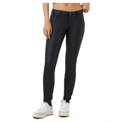 Abbildung von Noisy May Nmallie Skinny Coated PANT Stoffhose, Damen, Größe: 34x30, Black