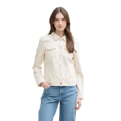 Abbildung von TOM Tailor Denim Jeansjacke, Damen, Größe: XL, Off white