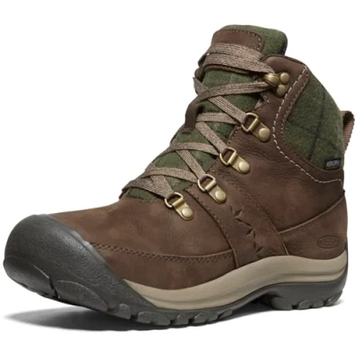 Abbildung von KEEN Damen Kaci 3 Winter Mid Waterproof Winterstiefel, Dark Earth/Green Plaid, 39.5 EU