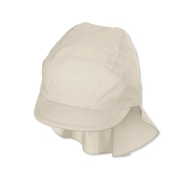Abbildung von Sterntaler Schirmmütze Nacken Basic Unisex Baby und Kinder Mütze mit Nackenschutz UV Schutz 50+ Hut aus Popeline (Bio) leichte Sommer Kopfbedeckung Gummiband beige, Größe 51