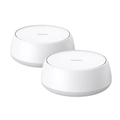 Abbildung von TP Link Deco BE25 WiFi 7 Mesh WLAN(2 Pack), BE3600 Dual Band, 2 x 2.5 Gbit/s Port für Jede Einheit, WPA3, 4 Streams, 160 MHz Kanäle, Gästenetzwerk, HomeShield, Empfohlen Häuser mit 3 Zimmern