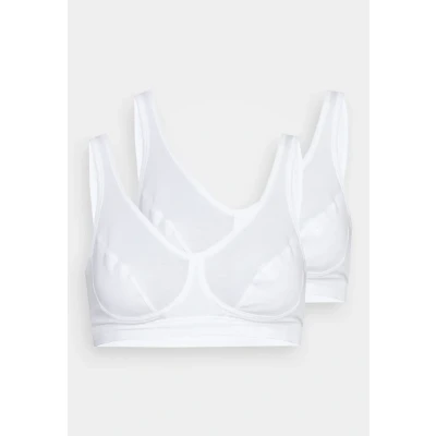 Abbildung von Schiesser 2PACK Bustier MIT CUPS Organic Cotton 95/5 Bustier, Damen, Größe: 70A, Weiß