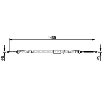 Abbildung von BOSCH 1 987 482 637 Handbremsseil 1485 RENAULT: Clio 4