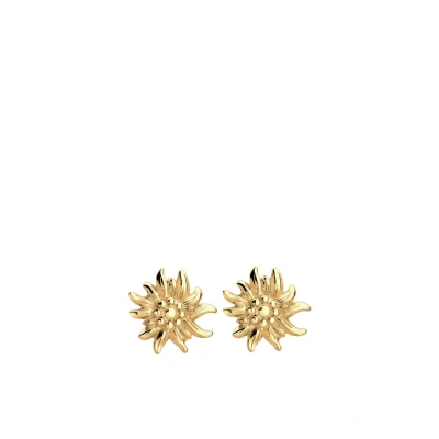 Abbildung von Elli Edelweiss Flower Ohrringe, Damen, Größe: One Size, Goldfarben