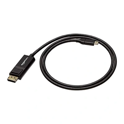 Abbildung von Amazon Basics USB C auf DisplayPort Kabel, bidirektional, 0.9 m, Schwarz