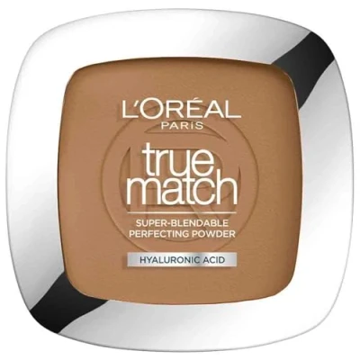 Abbildung von L&#039;Oréal Paris Puder Make up, Mattierendes Kompaktpuder mit Hyaluronsäure, Inkl. Spiegel und Schwamm, True Match Puder, Nr. 8W, 9 g