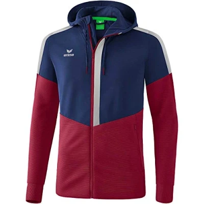 Abbildung von Erima Herren Squad Trainings Jacke, New Navy/Bordeaux/Silver Grey, L