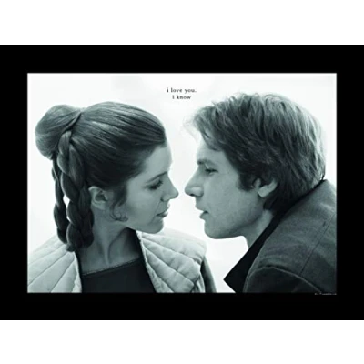 Abbildung von Komar Wandbild Star Wars Classic Leia Han Love Kinderzimmer, Jugendzimmer, Dekoration, Kunstdruck ohne Rahmen WB124 40x30 Größe: 40 x 30 cm (Breite Höhe), Bunt