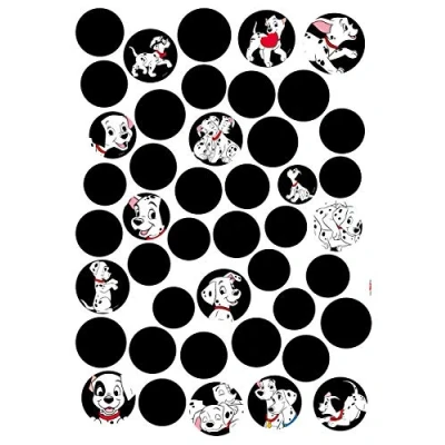 Abbildung von Komar Disney Deco Sticker 101 Dalmatiner DOTS Größe: 50 x 70 cm (Breite Höhe) Wandtattoo, Wand, Dekoration, Aufkleber, Sticker, Kinderzimmer 14057h, Schwarz/weiß