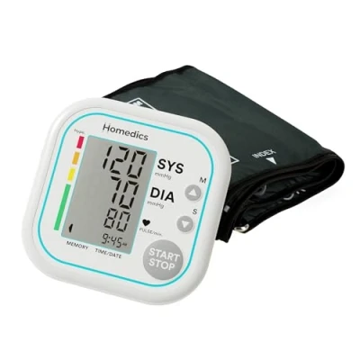 Abbildung von Homedics Automatic Arm Blood Pressure Monitor Elektrisches Blutdruckmessgerät für Zuhause mit Display, verstellbarer Manschette und Erkennung unregelmäßiger Herzschläge Medizinische Geräte