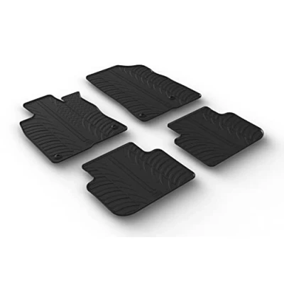 Abbildung von Gledring 0744 Fußmattensatz Gummi vorne und hinten 4 schwarz 750mm 550mm