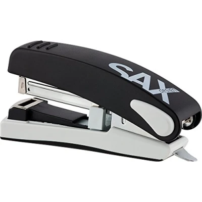 Abbildung von SAX 539 Flachhefter &quot;M&quot; Robustes Bürogerät für bis zu 30 Blatt, 30% Reduktion der Stapelhöhe, Geringer Kraftaufwand, Max. Tiefe 63mm, Geeignet Verschiedene Heftklammern