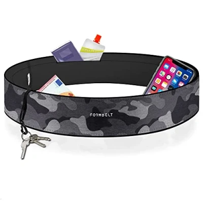 Abbildung von FORMBELT Laufgürtel für Handy Smartphone Schlüssel Hüfttasche, Lauftasche, Sport Bauchtasche, Jogging Fitness Gürtel iPhone 7 8 X 10 Plus + Samsung Galaxy A31 Edge A21s Huawei S10 (Camouflage XS)