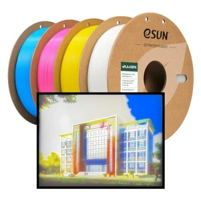 Abbildung von eSUN PLA+ Filament 1.75mm, ePLA+CMYK Lithophan 3D Drucker PLA Plus, Maßgenauigkeit +/ 0.03mm, 1KGX 4 Spulen Hochgeschwindigkeitsfilament für FDM