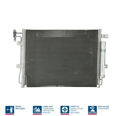 Abbildung von NISSENS 940406 Klimakondensator mit Trockner Aluminium 635 R 134a LAND ROVER: Range Rover Sport