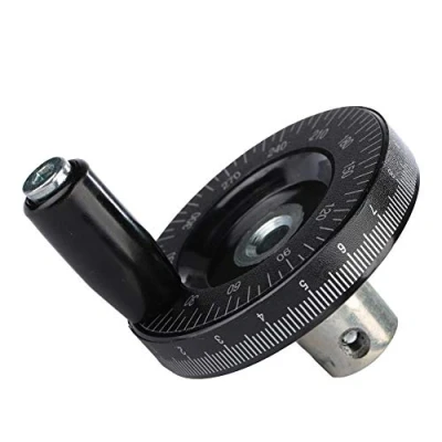 Abbildung von 1 stücke Skala Abgewinkelt Handrad Bakelit Fräsen Mechanische Teile Spezifikationen 8 * 63mm