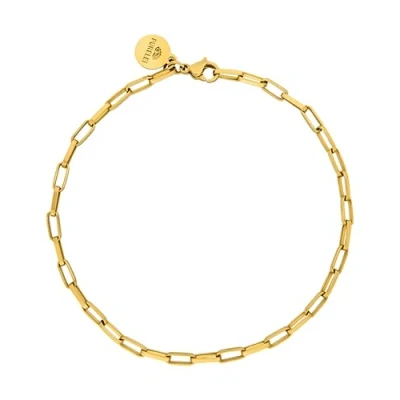 Abbildung von Purelei® Waina Armband (Gold, Silber, Rosegold), Wasserfestes Damen Armband, Elegantes und schlichtes aus Edelstahl, Geschenk für Frauen, 16 19 cm Länge verstellbar (Gold)