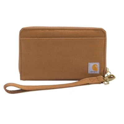 Abbildung von Carhartt Women&#039;s Nylon Duck Lay Flat Clutch Wallet, Brown