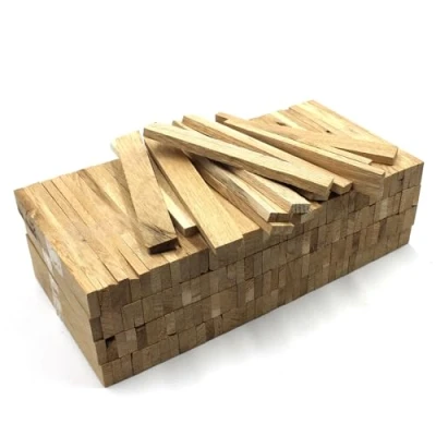 Abbildung von 80x Holzleiste 22x8x160mm Eiche Rustikal lose Bastelklötzchen zum Basteln Bastelstäbe (Eiche 22x8mm)