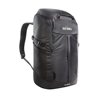 Abbildung von Tatonka Rucksack City Pack 22l Daypack mit Laptop Fach und großer Öffnung aus recycelten Materialien 22 Liter Volumen (black)