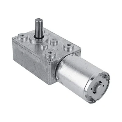 Abbildung von Getriebemotor DC 12V Schneckengetriebemotor mit Hohem Drehmoment CW/CCW Drehzahlminderungsmotor Wendbarer Geschwindigkeitsreduzierung Elektromotor (62RPM)