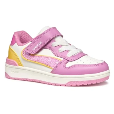 Abbildung von Geox Washiba GIRL Sneaker low für Kinder, Größe: 28, Dark pink/yellow Schuhe