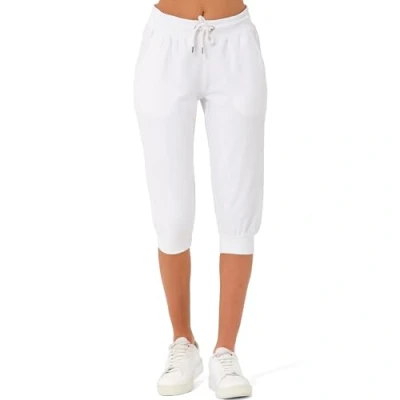 Abbildung von Smith &amp; Solo Jogginghose Damen 3/4 Sporthose Capri Kurze Hose Yogahose Damen, Freizeithose Laufhose Sommer Kurz Hosen,Trainingshose Fitness Sweathose (Weiß, XS)