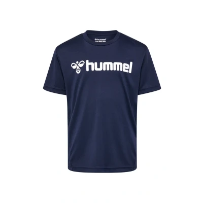 Abbildung von hummel Unisex Kinder Hmllogo Jersey S/S Kids T Shirt, Marine, 116 EU