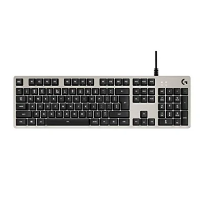 Abbildung von Logitech G413 mechanische Gaming Tastatur, Taktile Romer G Switches, Gebürstetes Aluminiumgehäuse, Programmierbare F Tasten, USB Durchschleife, Deutsches QWERTZ Layout Silber/Schwarz
