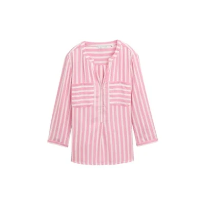 Abbildung von TOM Tailor Striped Bluse, Damen, Größe: 38, Bright rose