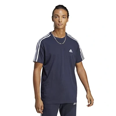 Abbildung von adidas Sportswear Essentials 3STRIPES Sport Tshirt Legend ink white, Herren, Größe: Medium, white