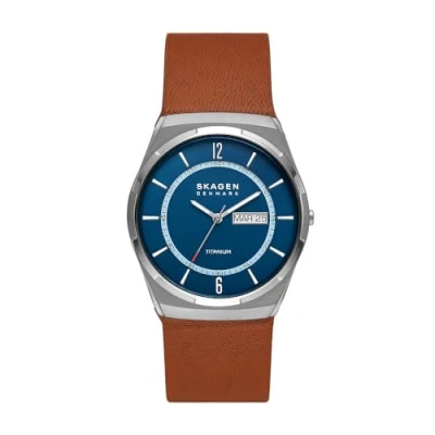 Abbildung von Skagen Traditional Melbye Uhr, Herren, Größe: One Size, Brown