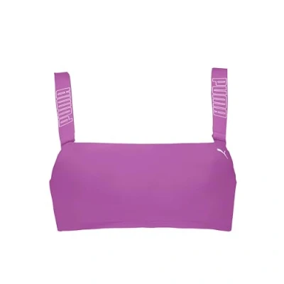Abbildung von Puma SWIM Women Bandeau Bikinitop, Damen, Größe: Medium, Magenta
