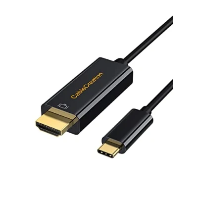 Abbildung von CableCreation USB C auf HDMI Kabel 1.8M, 4K Typ Kabel(Thunderbolt 3/4), Adapter für Galaxy S22/S20, MacBook Pro/Air 2020, iPad Pro 2021/2020, Surface Book 2, XPS 15.usw