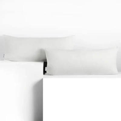 Abbildung von DecoKing 2 Kissenbezüge 40x120 cm Jersey Baumwolle Reißverschluss weiß Amber