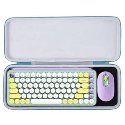 Abbildung von Aenllosi Hart Tragen Tasche Hülle für Logitech POP ICON Combo/Pop Keys Mechanische kabellose Tastatur und Maus, Nur (Lila)