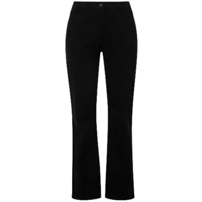 Abbildung von Ulla Popken Damen Straight jeans Hose, Schwarz, 38W / 30L EU