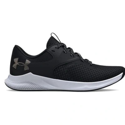 Abbildung von Under Armour Damen UA W Charged Aurora 2 Trainingschuhe, Black/Black/Metallic Warm Silver, 38 EU