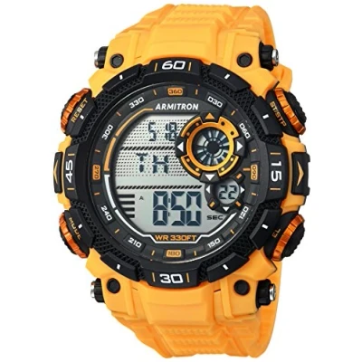 Abbildung von Armitron Sport Herren Armbanduhr, digital, Chronograph, Kunstharz, Armband 40/8397, grau, 40/8397RGY