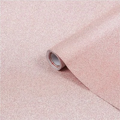 Abbildung von d c fix Klebefolie Glitzer Rose Gold Pink selbstklebend Glitzerfolie zum Basteln Bastelfolie Rolle Glitzerpapier Bastelpapier Weihnachten Möbel Dekofolie Vinyl Folie 45 cm x 1,5 m