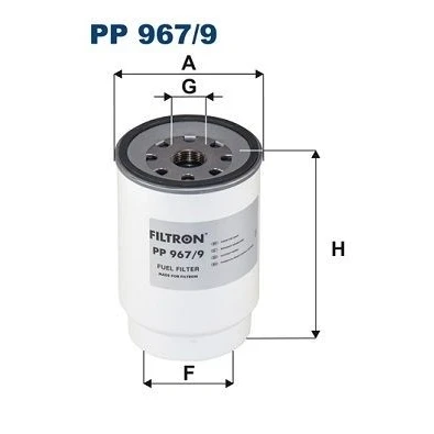 Abbildung von FILTRON PP 967/9 Kraftstofffilter Anschraubfilter RENAULT TRUCKS: Premium 2