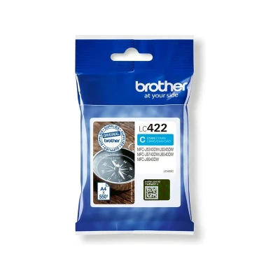 Abbildung von Brother Original Tintenpatrone LC 422C Cyan für ca. 550 Seiten, MFC J5340DW, J5345DW, J5740DW, J6540DW, J6940DW