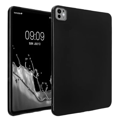 Abbildung von kwmobile Schutzhülle kompatibel mit Apple iPad Pro 11&quot; (2024) Hülle Silikon Tablet Cover Case Schwarz matt