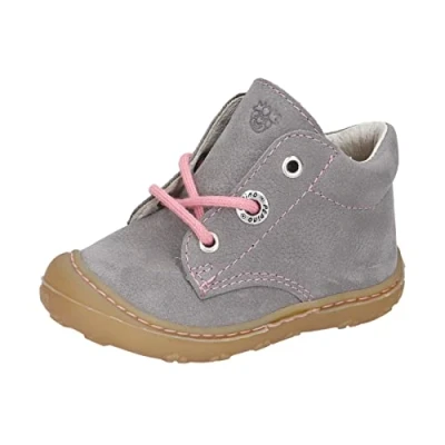 Abbildung von RICOSTA Mädchen Stiefel Cory, Kinder Lauflernschuhe, Weite: Mittel, lose Einlage, terracare, Leder, schnürstiefel, Booties, kies/rosa (670), 26 EU
