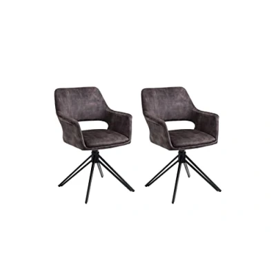 Abbildung von byLIVING Esszimmerstuhl »Estelle«, (Set), 2 St., Samtstoff, 360 Grad drehbar