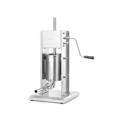 Abbildung von HENDI Wurstfüllmaschine 5 Liter Profi Line 30 x 64 cm inkl. 4 Trichter Edelstahl 2 Geschwindigkeitsstufen, Gastro Wurstfüller Wurstpresse
